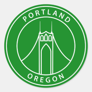 Portland Oregon Design Classic Round Sticker