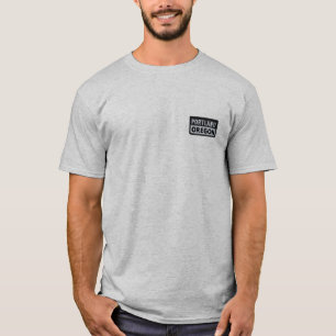 Portland Oregon Embroidered Patch  T-Shirt
