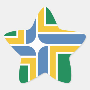 Portland, Oregon Flag Star Sticker