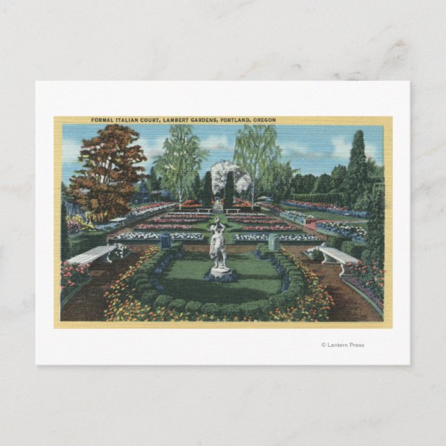 Portland, Oregon - Formal Italian Court Postcard (Front)