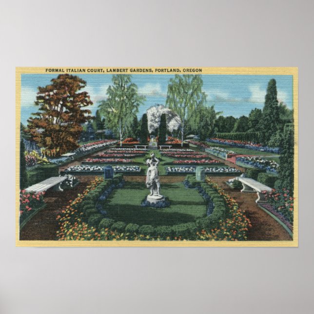 Portland, Oregon - Formal Italian Court Poster (Front)