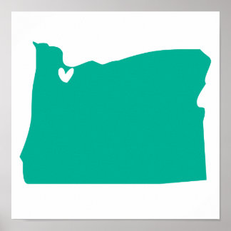 Portland, Oregon Love Poster