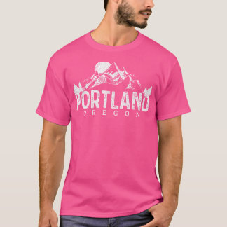 Portland Oregon Mountains Pnw Hiking Camping Gift T-Shirt