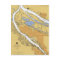 Portland Oregon Nautical Harbour Chart Postcard