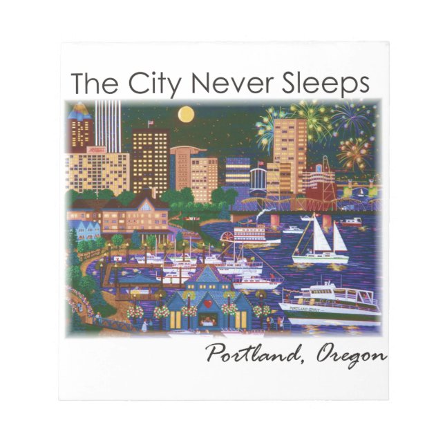 Portland Oregon @ Night Notepad (Front)