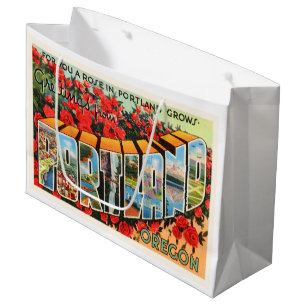 Portland Oregon OR Old Vintage Travel Souvenir Large Gift Bag