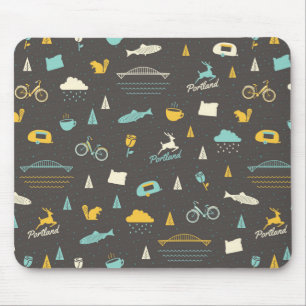 Portland, Oregon Pattern Mouse Mat