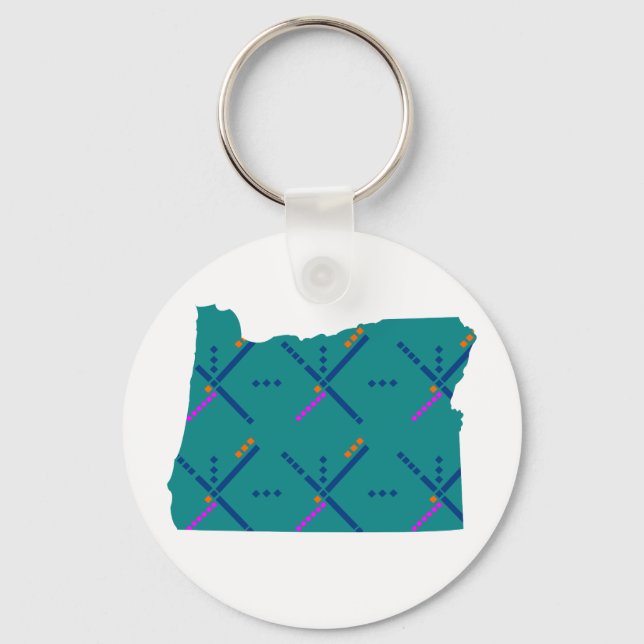 Portland Oregon PDX Airport Carpet Key Ring (Front)