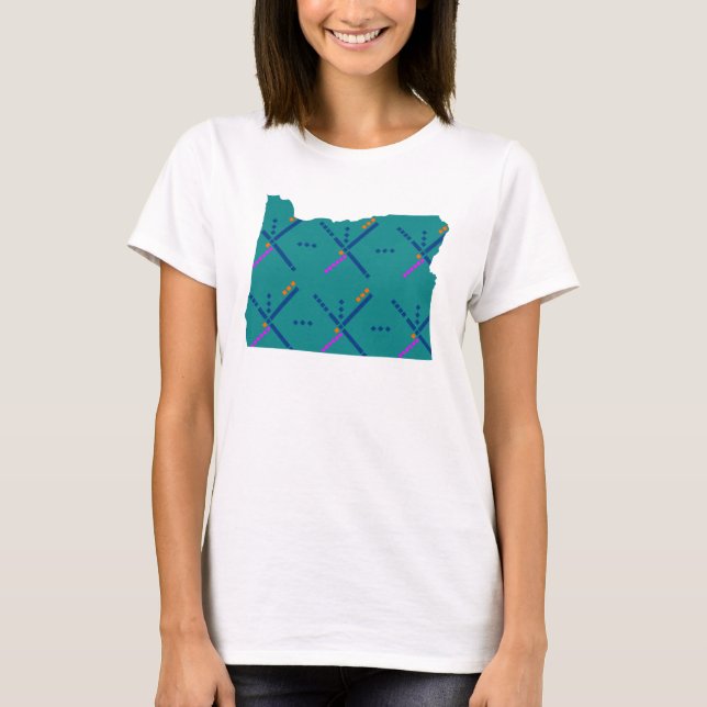 Portland Oregon PDX Airport Carpet T-Shirt (Front)