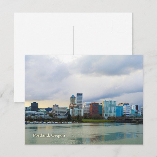 Portland, Oregon Postcard City Skyline (Front/Back)