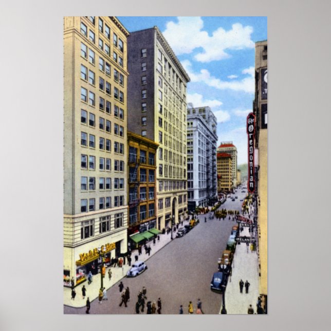 Portland Oregon Sixth Avenue Poster (Front)