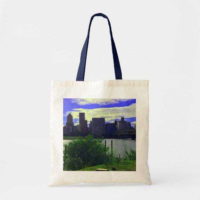 Portland, Oregon Skyline #2 Tote Bag (Front)
