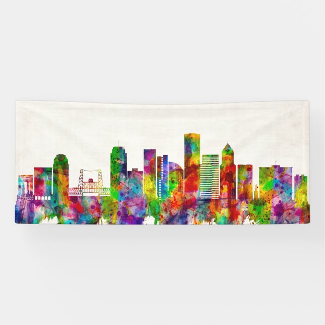 Portland Oregon Skyline Banner (Horizontal)