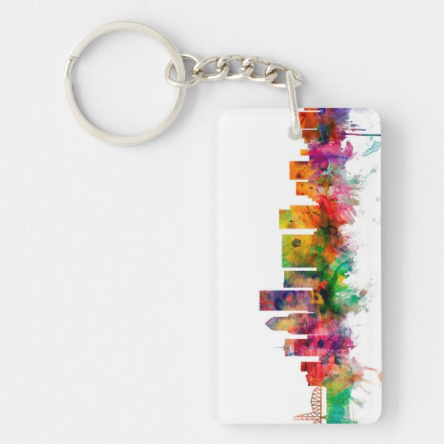Portland Oregon Skyline Key Ring (Front)