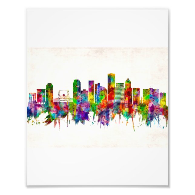 Portland Oregon Skyline Photo Print (Front)