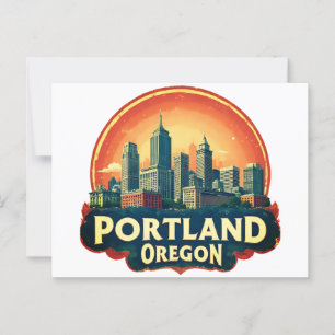 Portland Oregon Skyline Postcard
