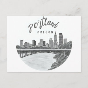 Portland Oregon Skyline Postcard