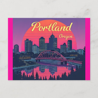 Portland Oregon Skyline Postcard