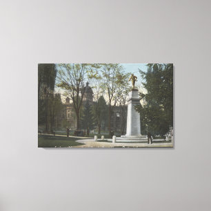 Portland, Oregon - Soldier's Monument & County Canvas Print