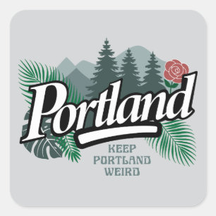 Portland Oregon Square Sticker