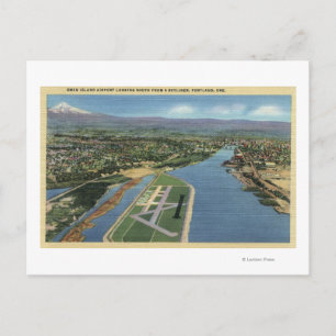 Portland, Oregon - Swan Island Airport Looking Postcard