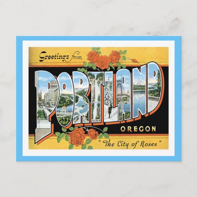 Portland Oregon US City Postcard (Front)