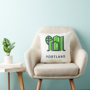 Portland Oregon US Sustainable Green City Cushion