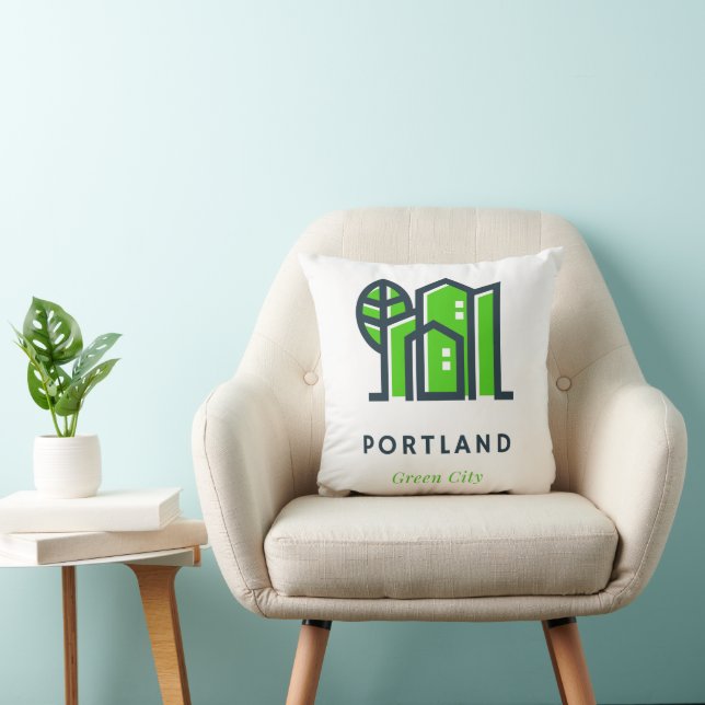 Portland Oregon US Sustainable Green City Cushion (Chair)