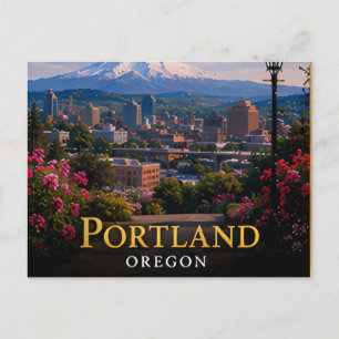 Portland Oregon USA Pacific Northwest City Travel Postcard