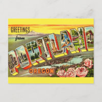 Portland Oregon Vintage Greeting