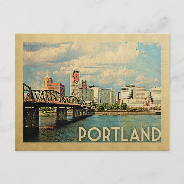 Portland Oregon Vintage Travel Postcard (Front)