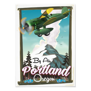Portland, Oregon vintage travel poster