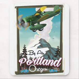 Portland, Oregon vintage travel poster Mouse Mat