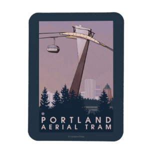 Portland, OregonAerial Tram Scene Magnet