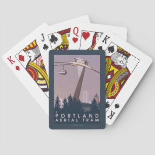 Portland, OregonAerial Tram Scene Playing Cards