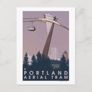Portland, OregonAerial Tram Scene Postcard
