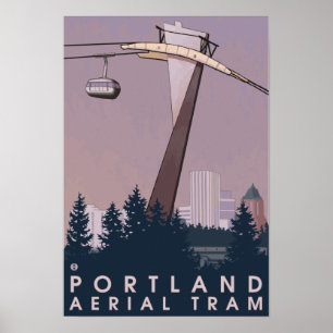 Portland, OregonAerial Tram Scene Poster