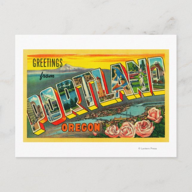 Portland, OregonLarge Letter Scenes Postcard (Front)