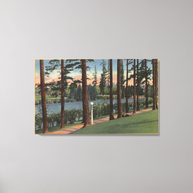 Portland, ORScene in Laurelhurst Park Canvas Print (Front)
