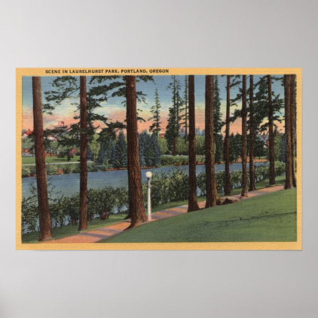 Portland, ORScene in Laurelhurst Park Poster (Front)