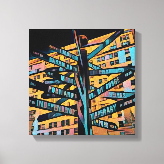 Portland Pioneer Square Canvas Print (Front)