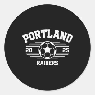 Portland Raiders Soccer Byll 2025 Classic Round Sticker