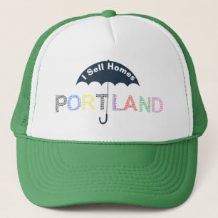Portland Real Estate Homes Green Baseball Cap Hat