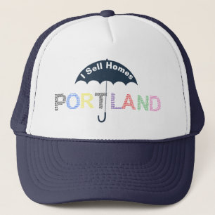 Portland Real Estate Homes Navy Baseball Cap Hat