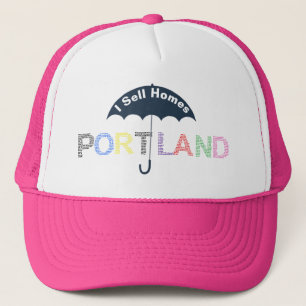 Portland Real Estate Homes Pink Baseball Cap Hat