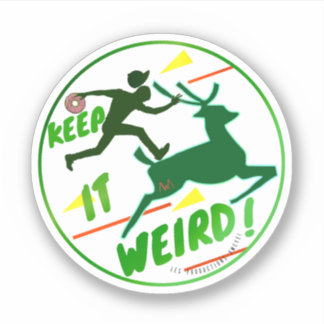 Portland round sticker | Keep it weird logo