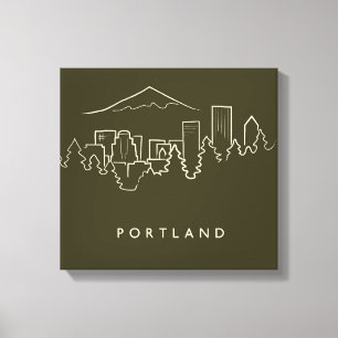Portland Skyline Canvas Print
