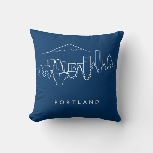 Portland Skyline Cushion (Front)
