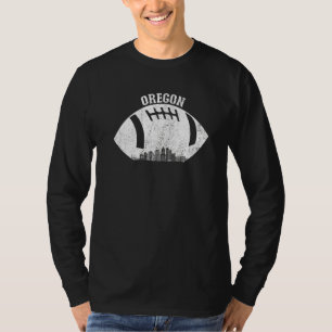Portland Skyline Football Fan Vintage Oregon Footb T-Shirt
