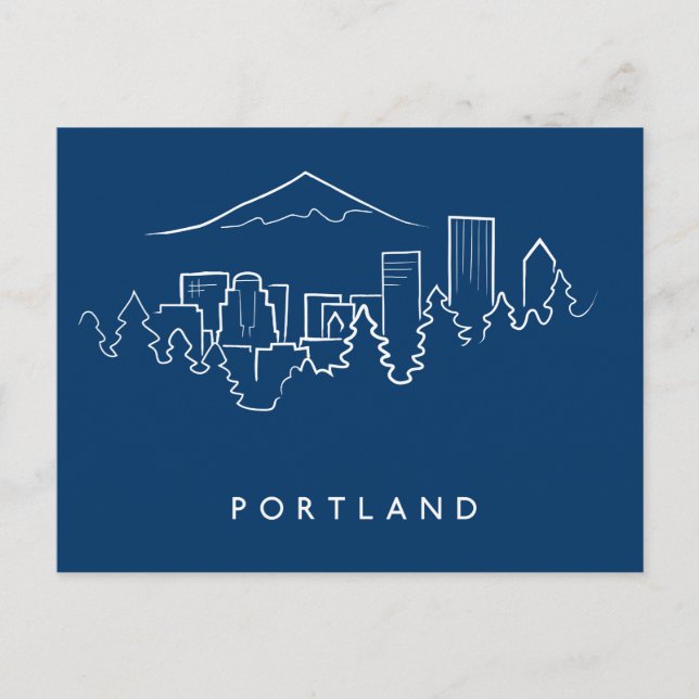 Portland Skyline Postcard (Front)